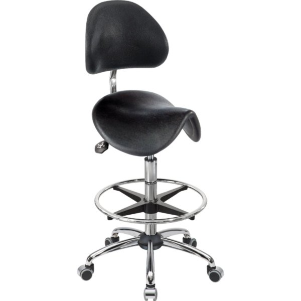meychair Hocker A4R-MED- HR-PU-FR5 Rollen Rücken sw