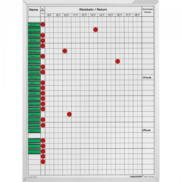 magnetoplan An und Abwesenheitstafel 37016