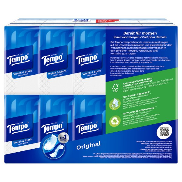 Tempo Taschentücher 4lg 30x10St