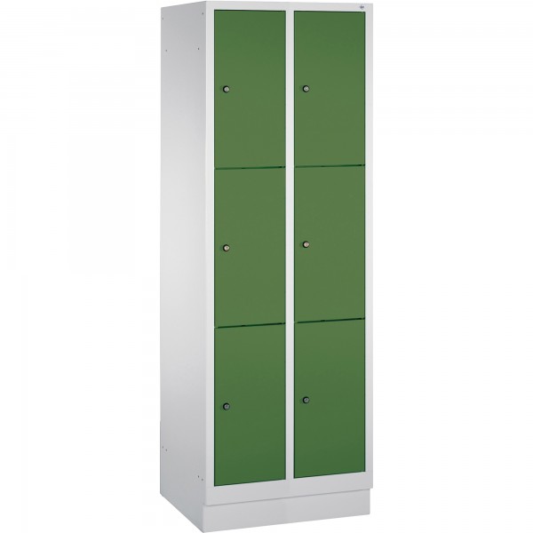 C+P Fächerschrank 8020203S10004 m. Sockel 6Fächer lgr/rgn