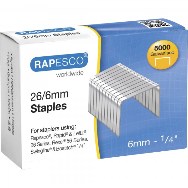 Rapesco Heftklammern S24602Z3 24/6mm 5.000 St./Pack.