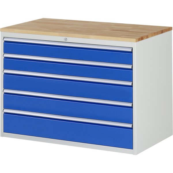 RAU Schrank 5Schübe 1145x650x825mm lgr/ebl