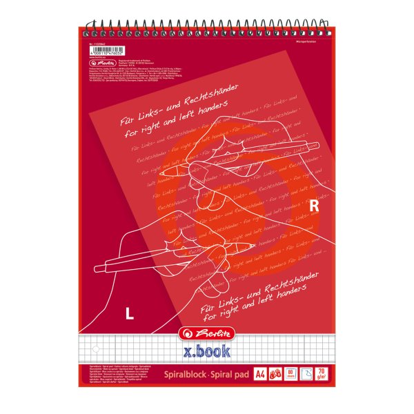 Herlitz Spiralblock A4 80Bl Lin28 Links-/Rechtshänder
