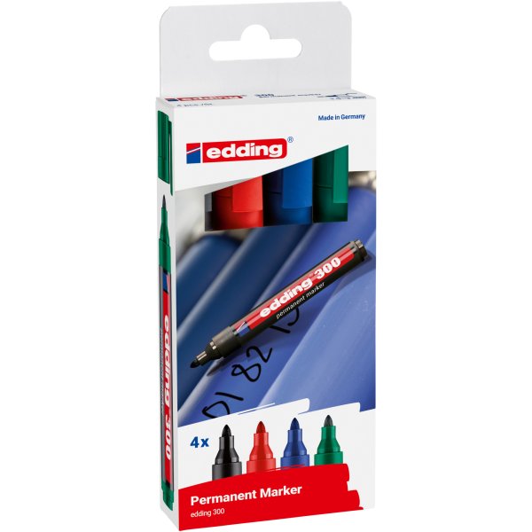 edding Permanentmarker 1,5-3mm sort 4St