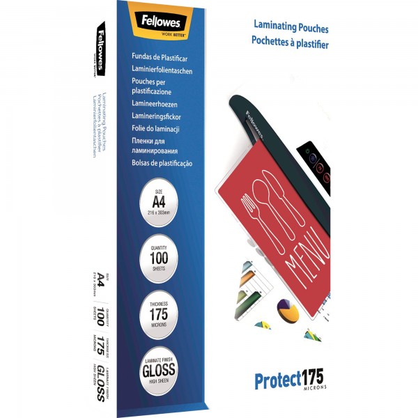 Fellowes Laminierfolie Protect 175 5308703 DIN A4 tr 100 St./Pack.