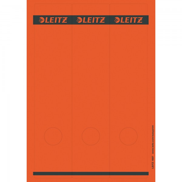 Leitz Ordneretikett 16870025 lang/breit Papier rot 75 St./Pack.