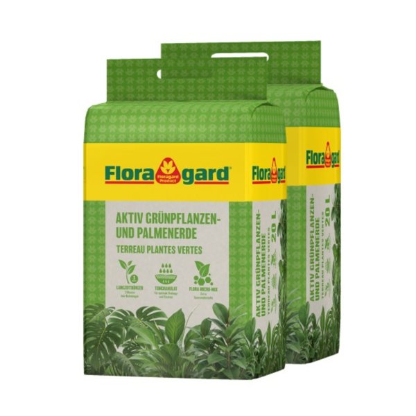 Floragard Gartenerde Aktiv Grünpflanzen & Palmen 2x20l
