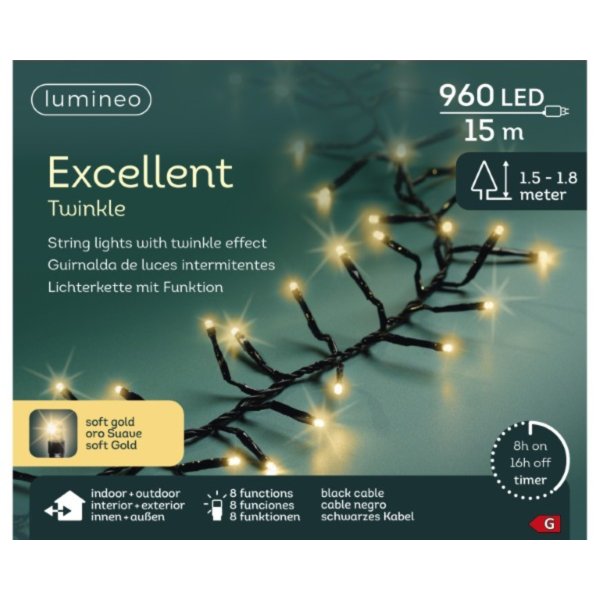 Lumineo Lichterkette Excel Lights LED 1500cm