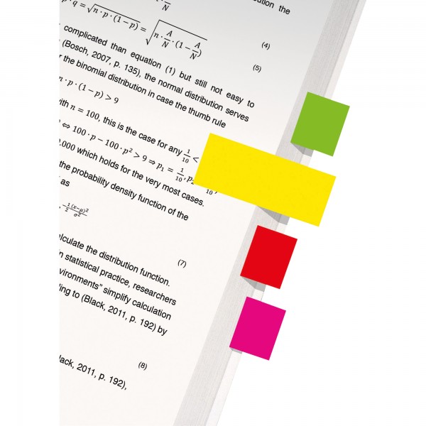 SIGEL Haftmarker Neon HN655 12x50mm 200Bl. sortiert 5 St./Pack.