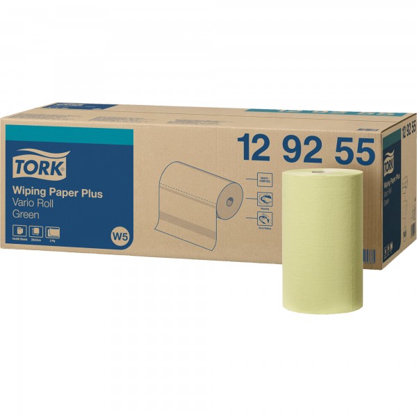 TORK Wischtuch 129255 2lagig 200Bl. grün 10 Rl./Pack.