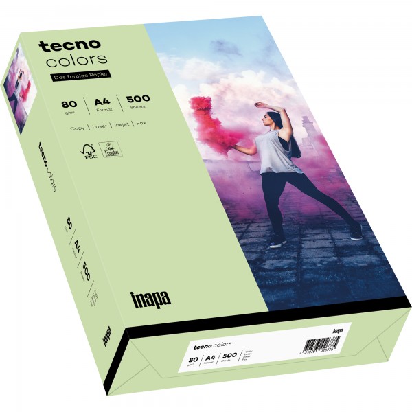 inapa tecno Kopierpapier Colors 2100011443 A3 80g mi.grün 500Bl.