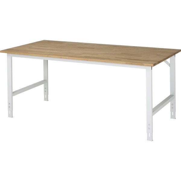 RAU Arbeitstisch 2000x1000 H760-1080 B-Platte 25mm l.gr