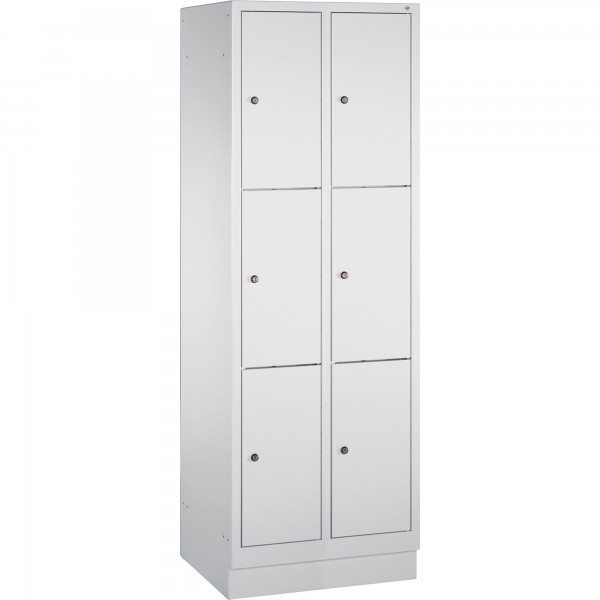 C+P Fächerschrank 8020203S10001 m. Sockel 6Fächer lgr/lgr