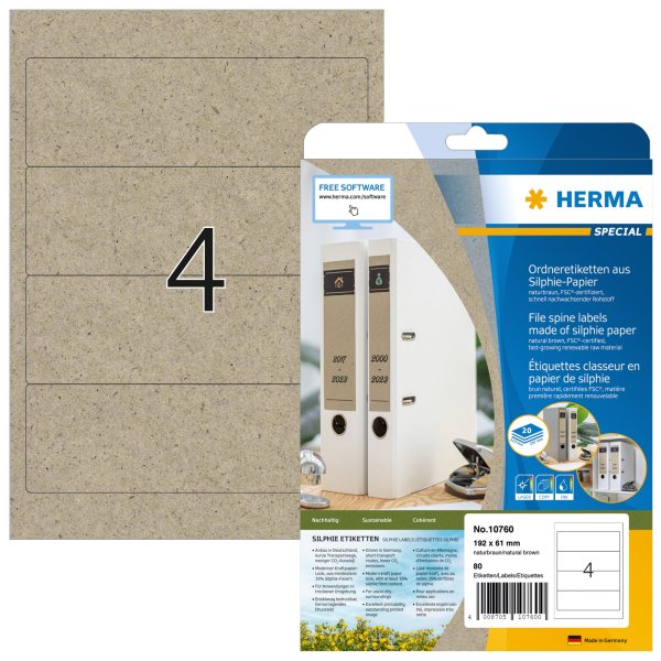 HERMA Etikett Silphie 10760 192x61mm br 80St.