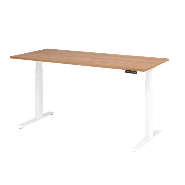 Hammerbacher Schreibtisch el 180x80cm ws/nussbaum