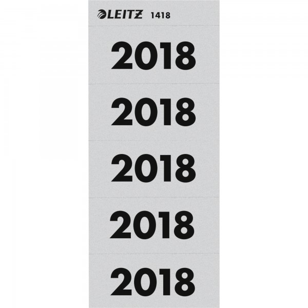 Leitz Inhaltsschild 2018 14180085 6x2,5cm sk gr 100 St./Pack.