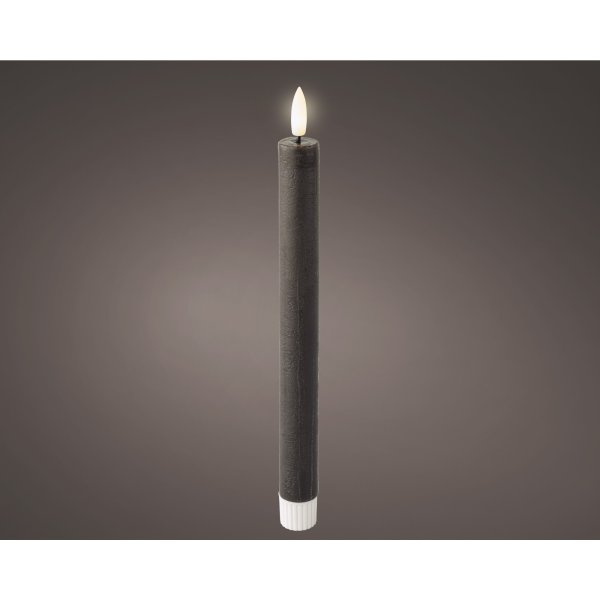 Lumineo Spitzkerze Wachs LED gr 2St