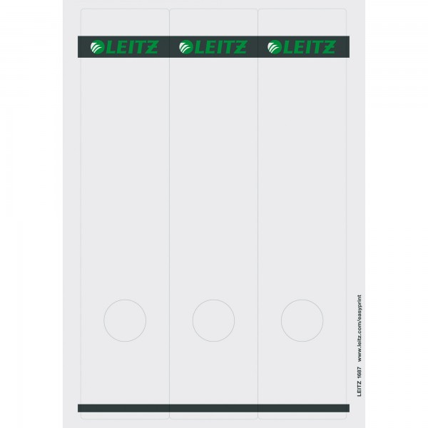 Leitz Ordneretikett 16870085 lang/breit Papier grau 75 St./Pack.