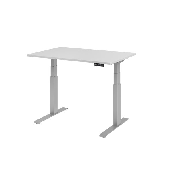 Hammerbacher Schreibtisch el 120x80cm si/grau