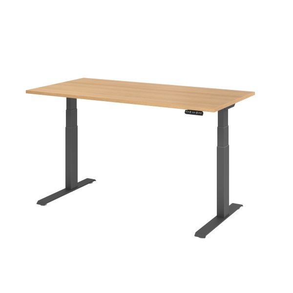 Hammerbacher Schreibtisch el 160x80cm gp/eiche