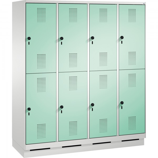 C+P Doppelstockspind 4932042S10021 Sockel 8Fächer B1600mm lgr/lgn