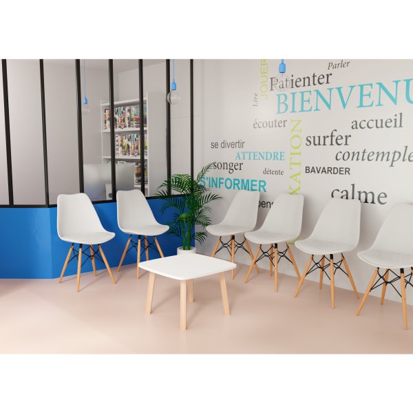 Paperflow Beistelltisch Woody 60x60cm bu/ws