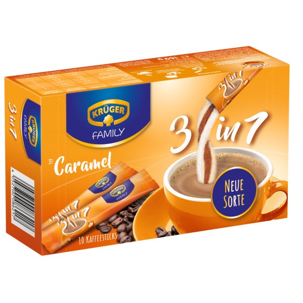 Krüger family Kaffee 3in1 Caramel 10St