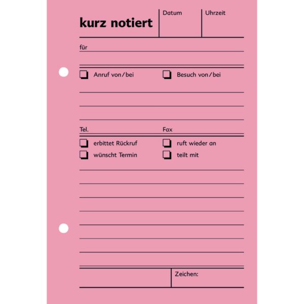 SoldanPlus Kurznotiz A6 hoch 100Bl rt