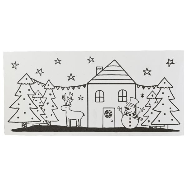 Decoris Fensterdeko Weihnachten sw