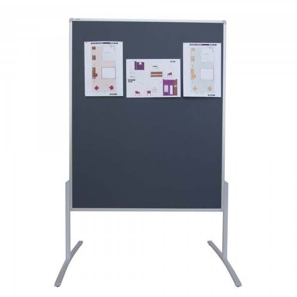 Franken Moderationstafel PRO MT800312 120x150cm Filz grau