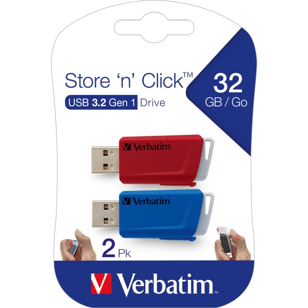 Verbatim USB-Stick Store'n'Click 32GB 2St