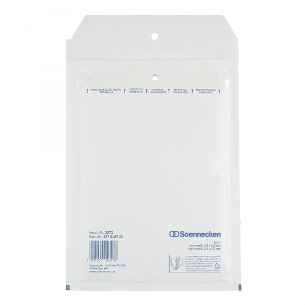 Soennecken Luftpolstertasche 2372 C/0 140x215mm hk ws 100 St./Pack.