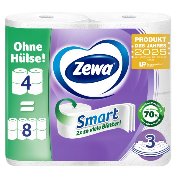 Zewa Toilettenpapier Smart 3lg 4St