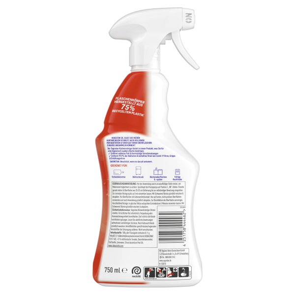 Sagrotan Küchenreiniger Spritzige Zitrone 750ml