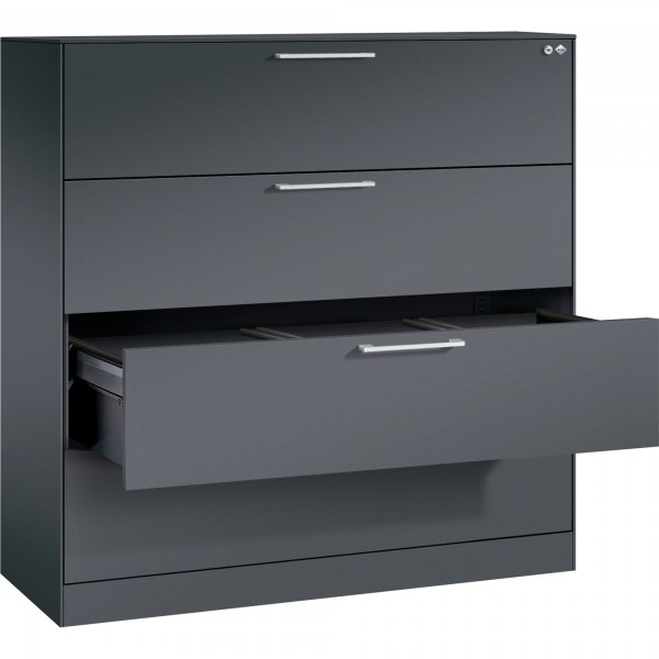 C+P Hängeregistraturschrank Asisto 146021413S10118 A4 3bahnig sgr/sgr