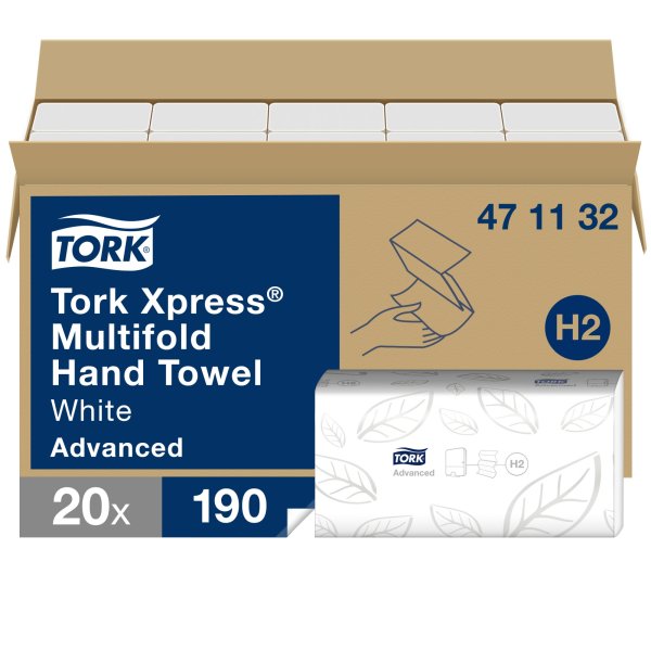 Tork Papierhandtuch Xpress 471132 2lagig weiß 20x190 Bl./Pack.