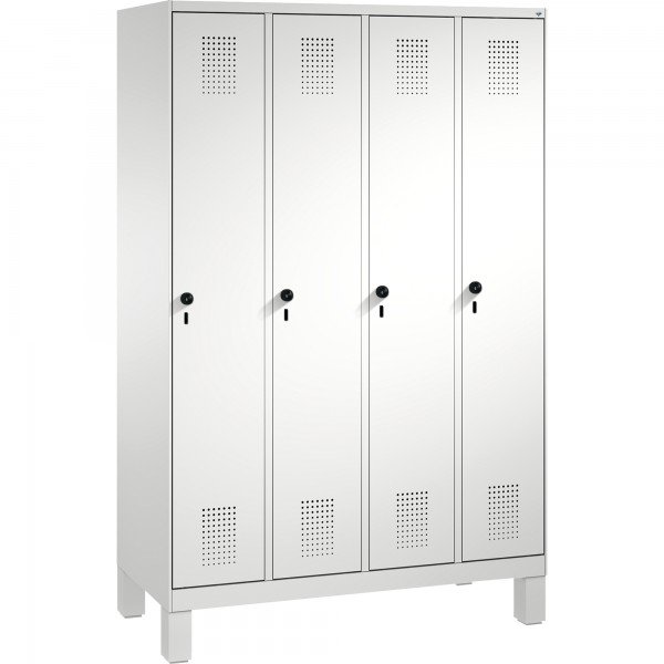 C+P Umkleidespind 4901040S10012 Füße 4Abteile lgr/lgr