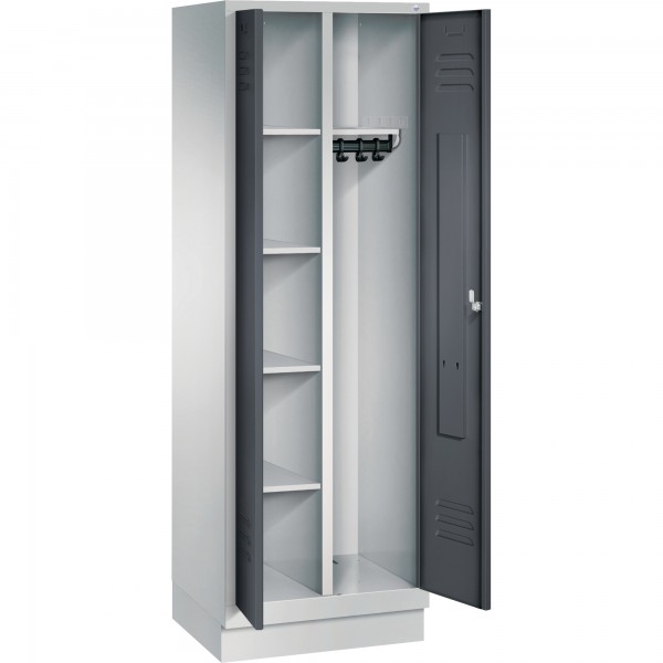 C+P Wäsche-Spind 816020S10100 auf Sockel 2Abteile lgr/sgr