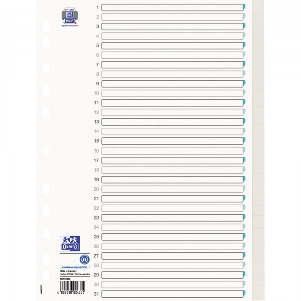 Oxford Register 400011408 Tabe blanko 23x29,7cm 31Bl.