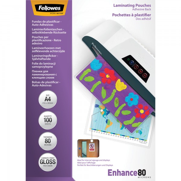 Fellowes Laminierfolie Enhance 80 5302202 DIN A4 tr 100 St./Pack.