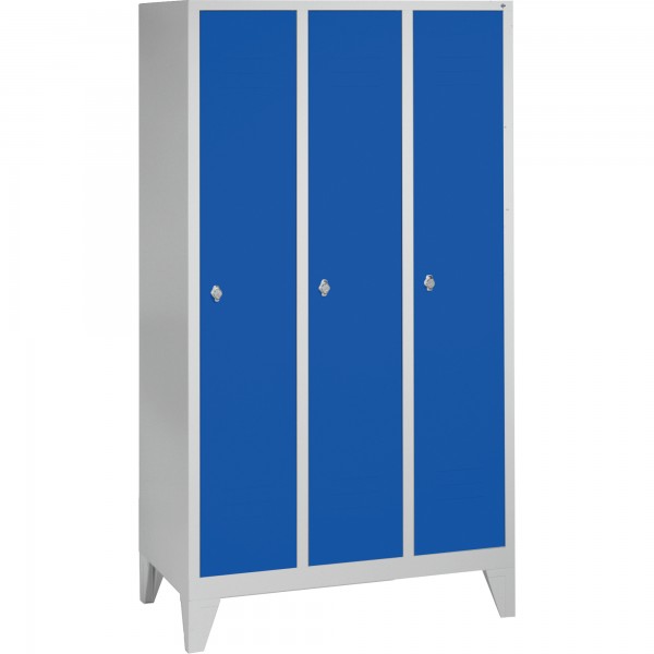 C+P Umkleidespind 801032S10002 Füße 3Abteile B1200mm lgr/ebl