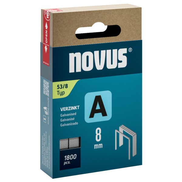 Novus Heftklammer A 53/8 verzinkt 1.800St