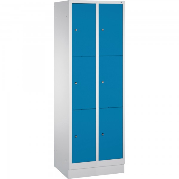 C+P Fächerschrank 8020203S10003 m. Sockel 6Fächer lgr/lbl