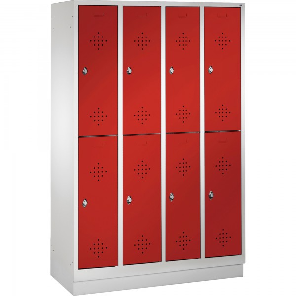 C+P Doppelspind 832040S10008 Sockel 8Fächer B1190mm lgr/rrt