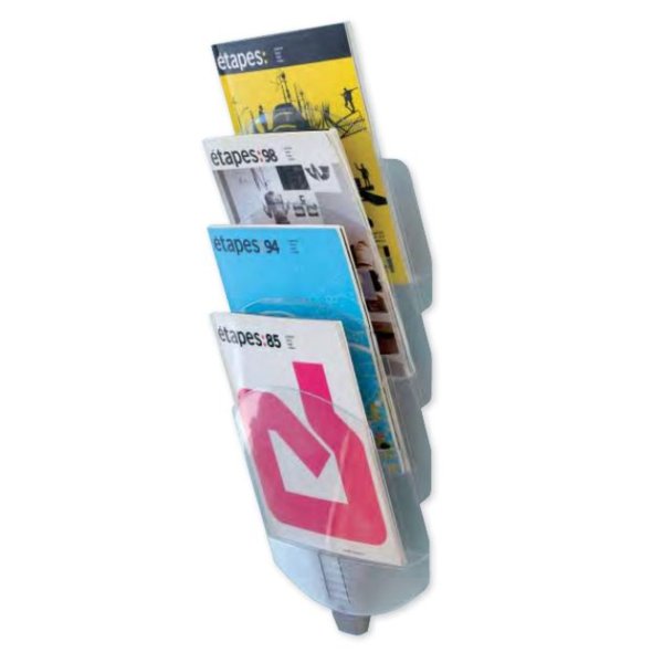 Paperflow Prospekthalter Verto 4Fächer A4 tr