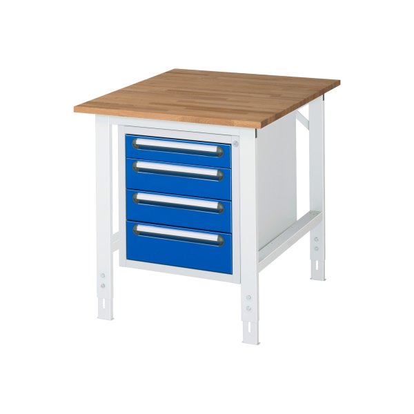 RAU Arbeitstisch 4Schübe 750x1000x760-1080 lgr/ebl