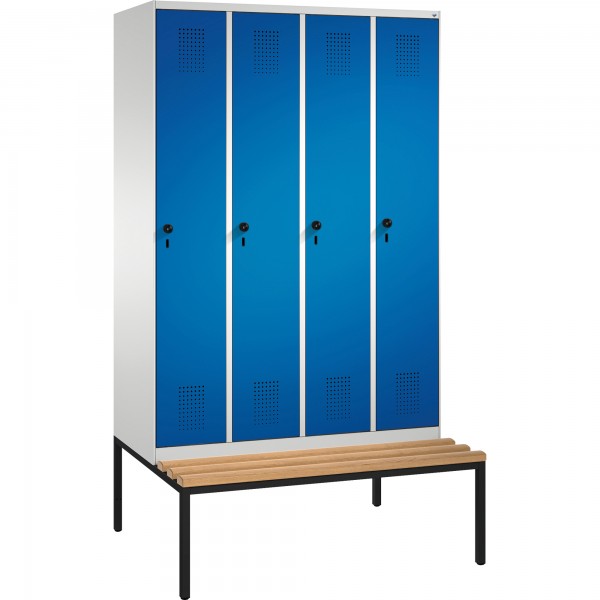 C+P Umkleidespind 4905040S10001 Sitzbank 4Abteile B1200mm lgr/ebl