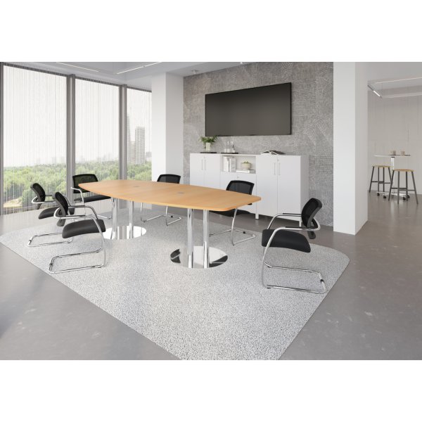 Hammerbacher Konferenztisch 280cm SFuß bu/co