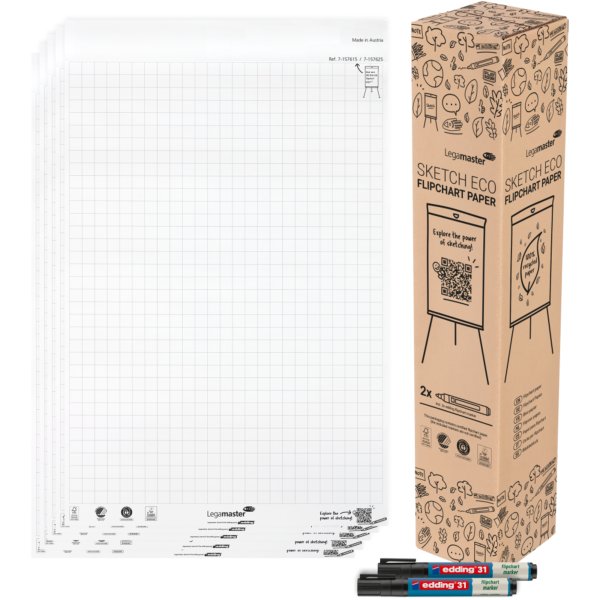 Legamaster Papierblock SKETCH ECO kar 2x50Bl