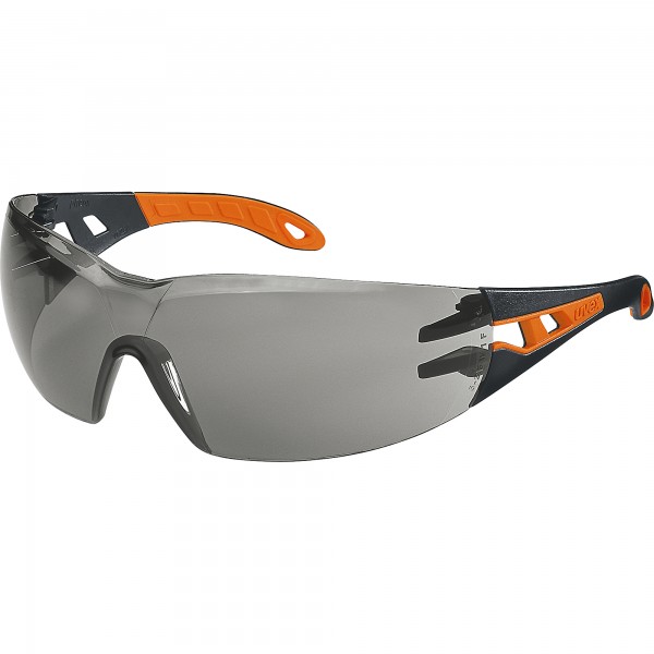uvex Schutzbrille pheos 9192245 HC/AF schwarz/orange/grau